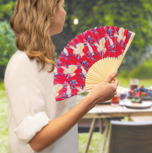 Bamboo and Fabric Fans