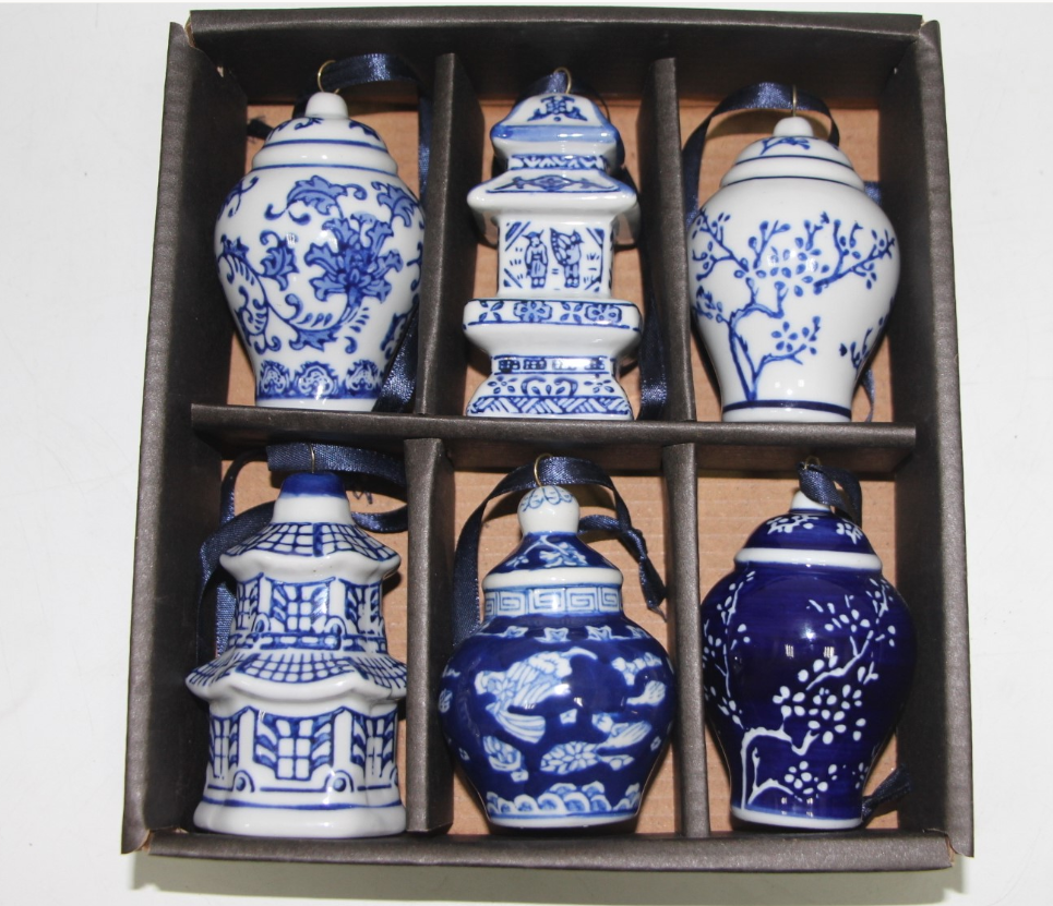 Set of 6 Ceramic Pendants