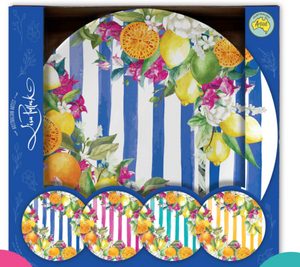 Amalfi Coast Set of 4 Melamine Plates
