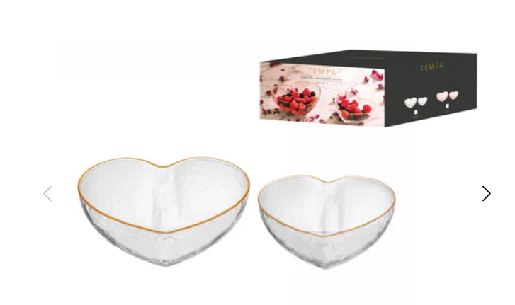 Amour Clear Assorted 2Pk Bowls