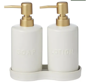 Smythe Set of 2 Ceramic Lotion Dispensers