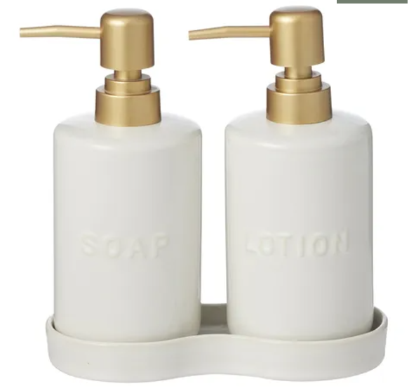 Smythe Set of 2 Ceramic Lotion Dispensers