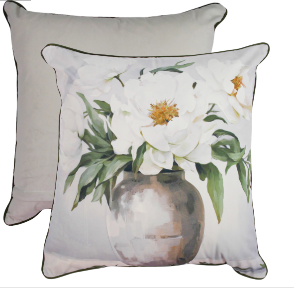 Vase-ically Perfect Velvet Cushion