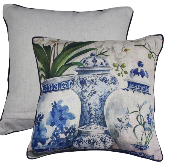 Ginger Jar Glam Linen Cushion