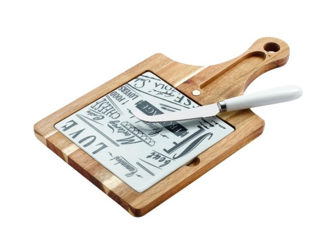 Acacian Square Cheese Board Set