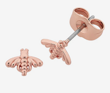 Load image into Gallery viewer, Petite Bee Earring: Silver/Rose Gold
