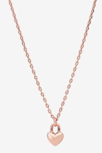 Winnie Heart Necklace: Silver/Rose Gold