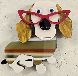 Acrylic Dog Brooch