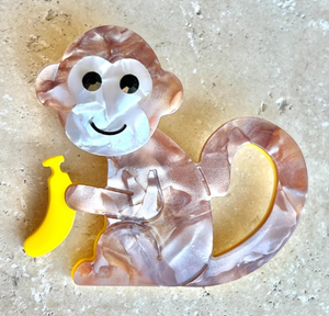 Acrylic Monkey Brooch