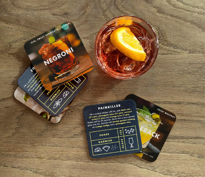 Luckies Iron & Glory - Mixology Cocktail Recipe Cards