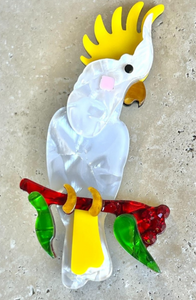 Acrylic Cockatoo Brooch