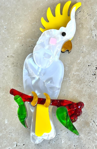 Acrylic Cockatoo Brooch