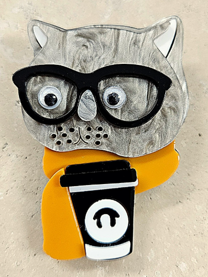 Acrylic Cat Brooch