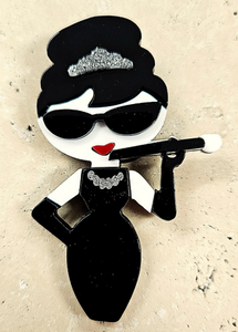Acrylic Tiara Brooch
