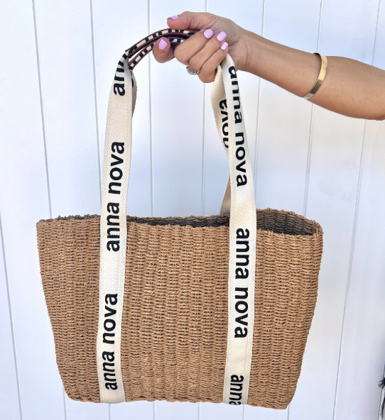Santorini Square Tote - Natural