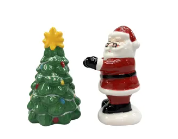 Santa & Tree Salt & Pepper Shakers