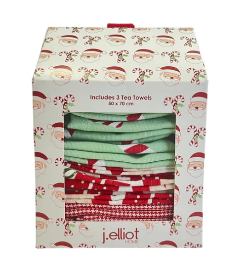 Festive Noel Gift Set of 3 Tea Towels