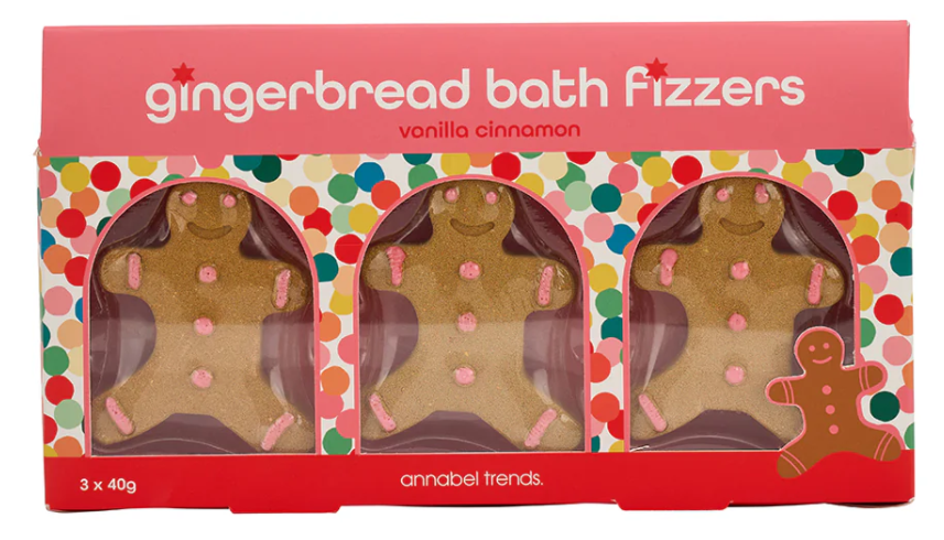 Xmas Gingerbread Men Bath Fizzers