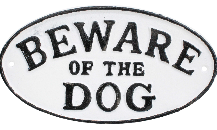 Beware Of The Dog Sign
