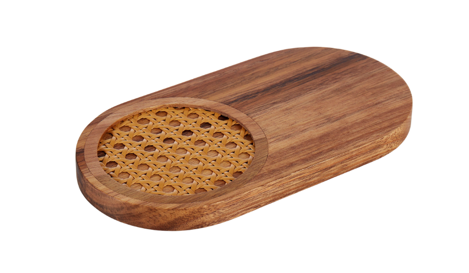 Rattan Snack Serving Board
