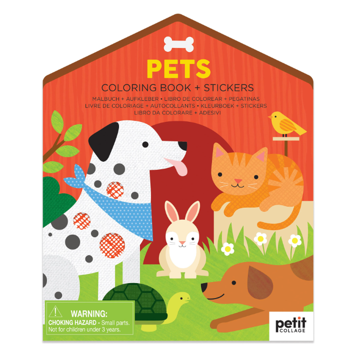 Petit Collage Pets Colouring and Sticker Book