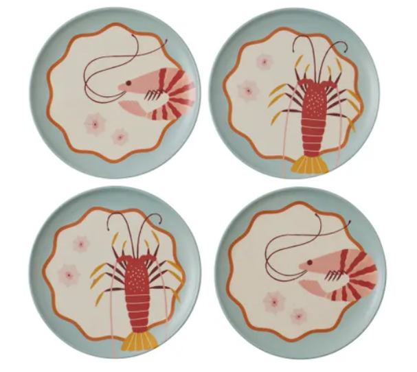 Shack Set of 4 Bamboo Fibre Plates