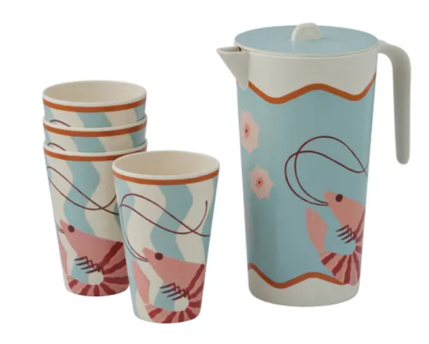 Shack 5 Piece Bamboo Fibre Jug Set