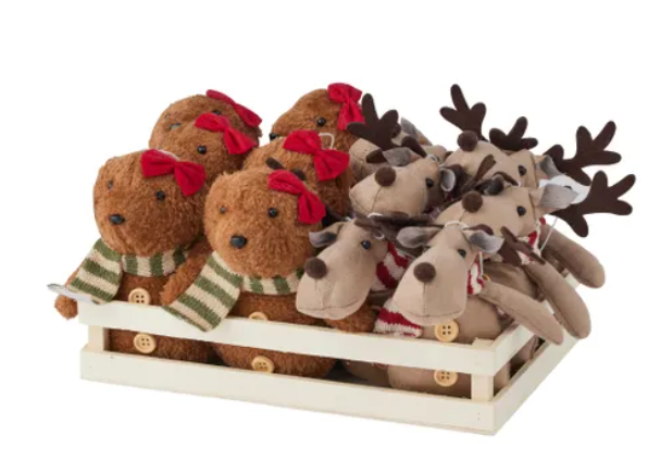 Fabric Deer of Bear Hanging Ornament