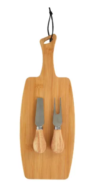 Bala Bamboo Cheese Board with Knives