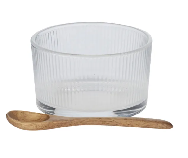 Dritta Glass Bowl with Spoon