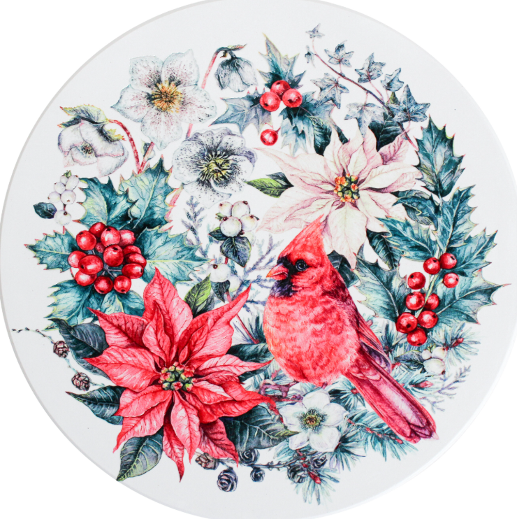 Red Robin Christmas Trivet