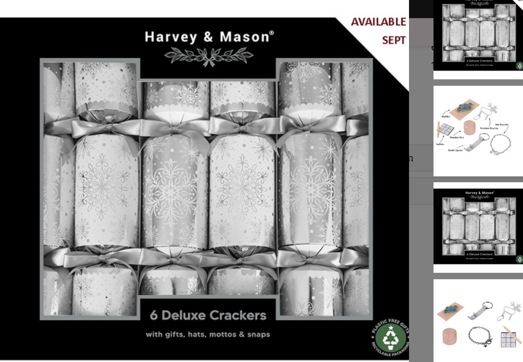 Deluxe Silver Snowflake Crackers