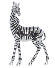 Load image into Gallery viewer, Harrare Silver &amp; Black Resin Zebra
