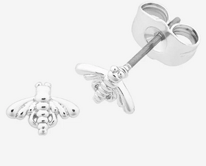 Petite Bee Earring: Silver/Rose Gold