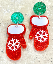 Load image into Gallery viewer, Acrylic Christmas Earrings - 7 Various Designs Available
