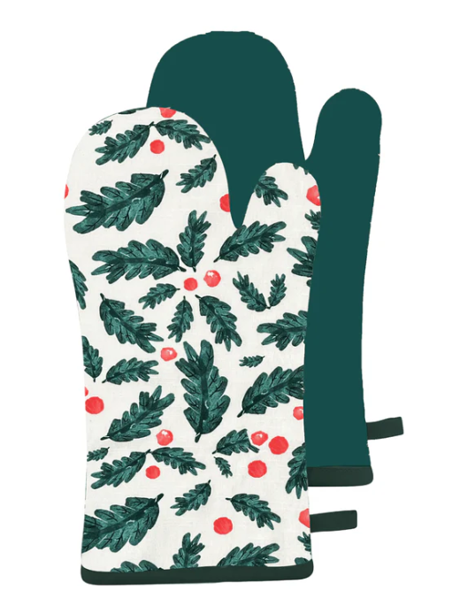Christmas Foliage Do2 Pack Oven Mitts