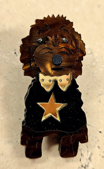 Acrylic Dog Brooch