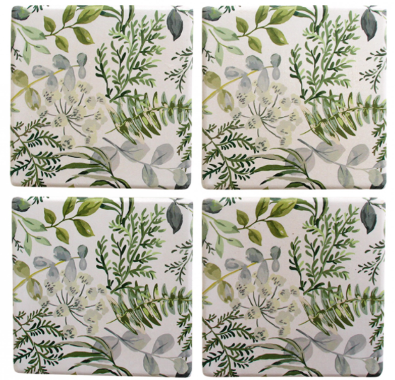 Coasters Mixed Leaf Set of 4