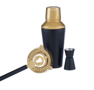 Black/gold Bar set 3 piece