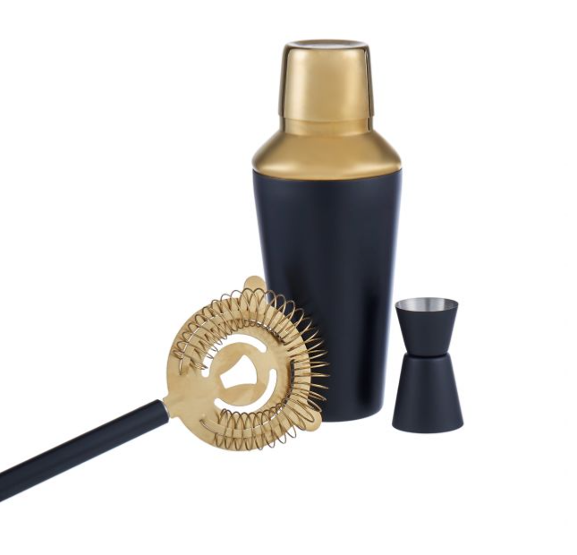 Black/gold Bar set 3 piece